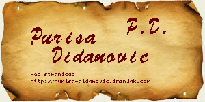 Puriša Didanović vizit kartica